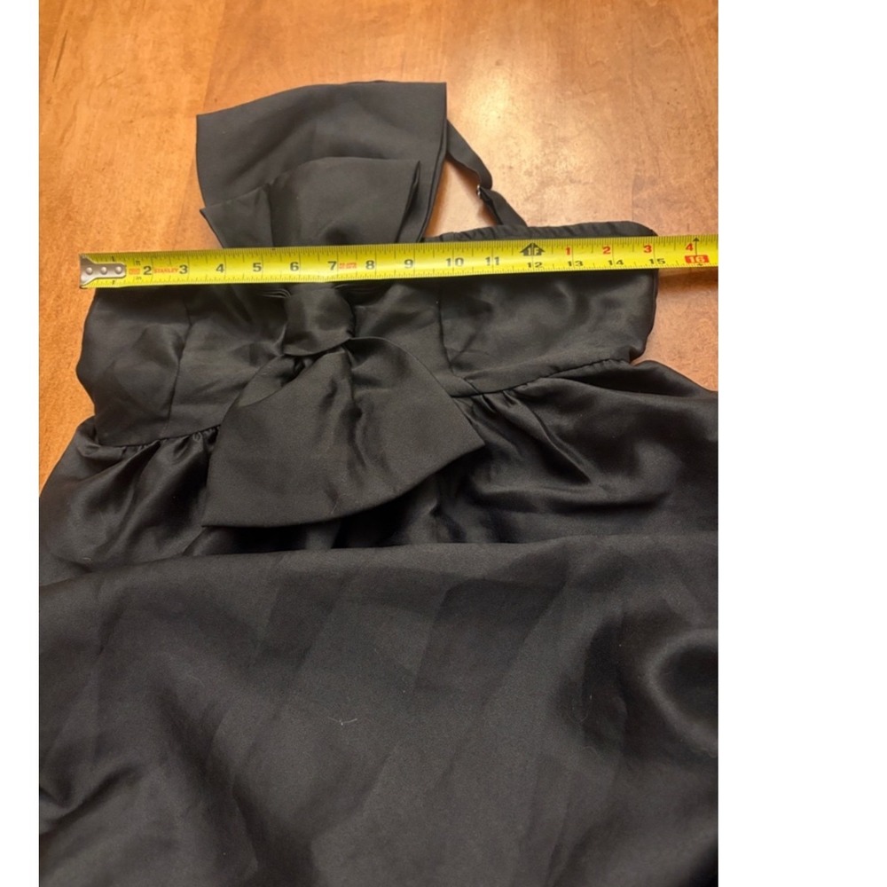 Petal & Pup Bettina Black One Shoulder Bow Maxi Dress Size M Bump Friendly - Picture 5 of 11
